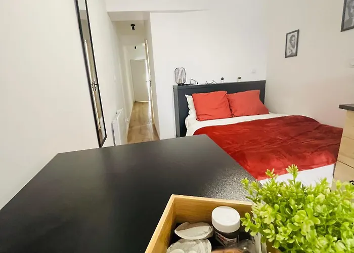 Le Studio Terrasse Bethunois - Appart Hotel Centre Climatise - All Confort Daire